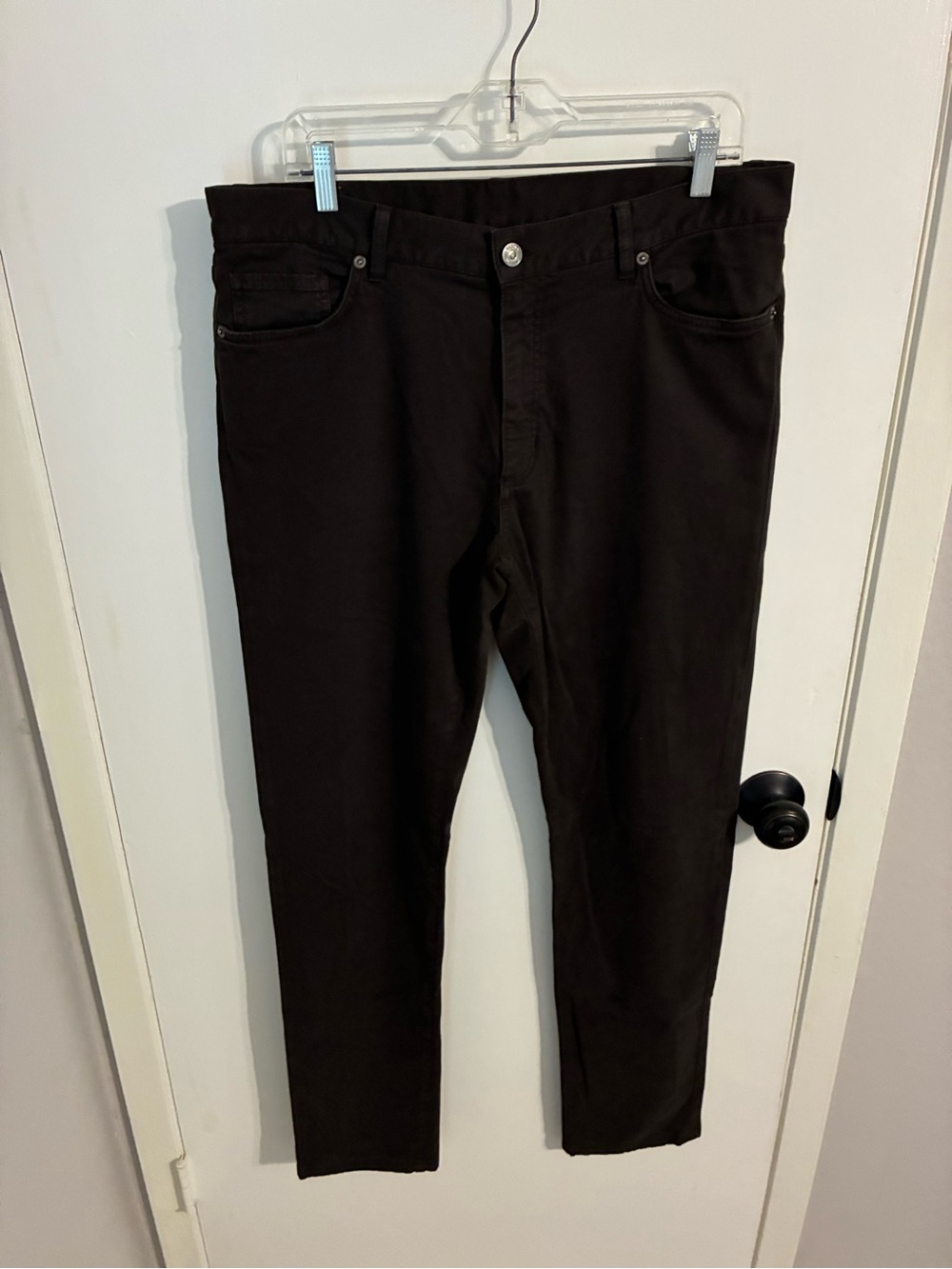Zegna Mens Dark Brown 5 Pocket Chino Pants